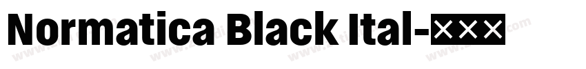 Normatica Black Ital字体转换